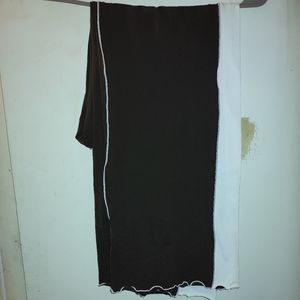 Fashionable joggers by CATO size M Chocolate with white stripe